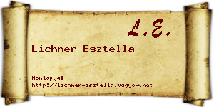 Lichner Esztella névjegykártya